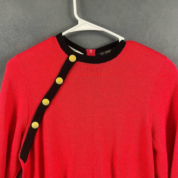 Vintage Don Sayres Wellmore sz 4 Knit Midi Wool Blend Sweater Dress i.magnin USA - Picture 9 of 12